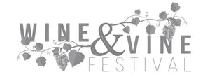Logo for Wine & Vine Festival with grapevine design
