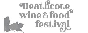 Logo for Heathcote Wine & Food Festival with a silhouette of a wine bottle.