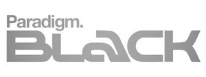 Gray 'Paradigm. BLACK' logo on a white background