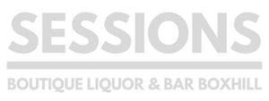 Logo of Sessions Boutique Liquor & Bar Boxhill with 'SESSIONS' in large letters and 'BOUTIQUE LIQUOR & BAR BOXHILL' below.