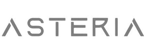 Asteria logo in gray on a white background