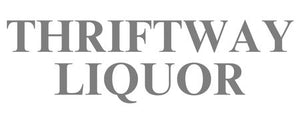 Thriftway Liquor logo in gray on a white background