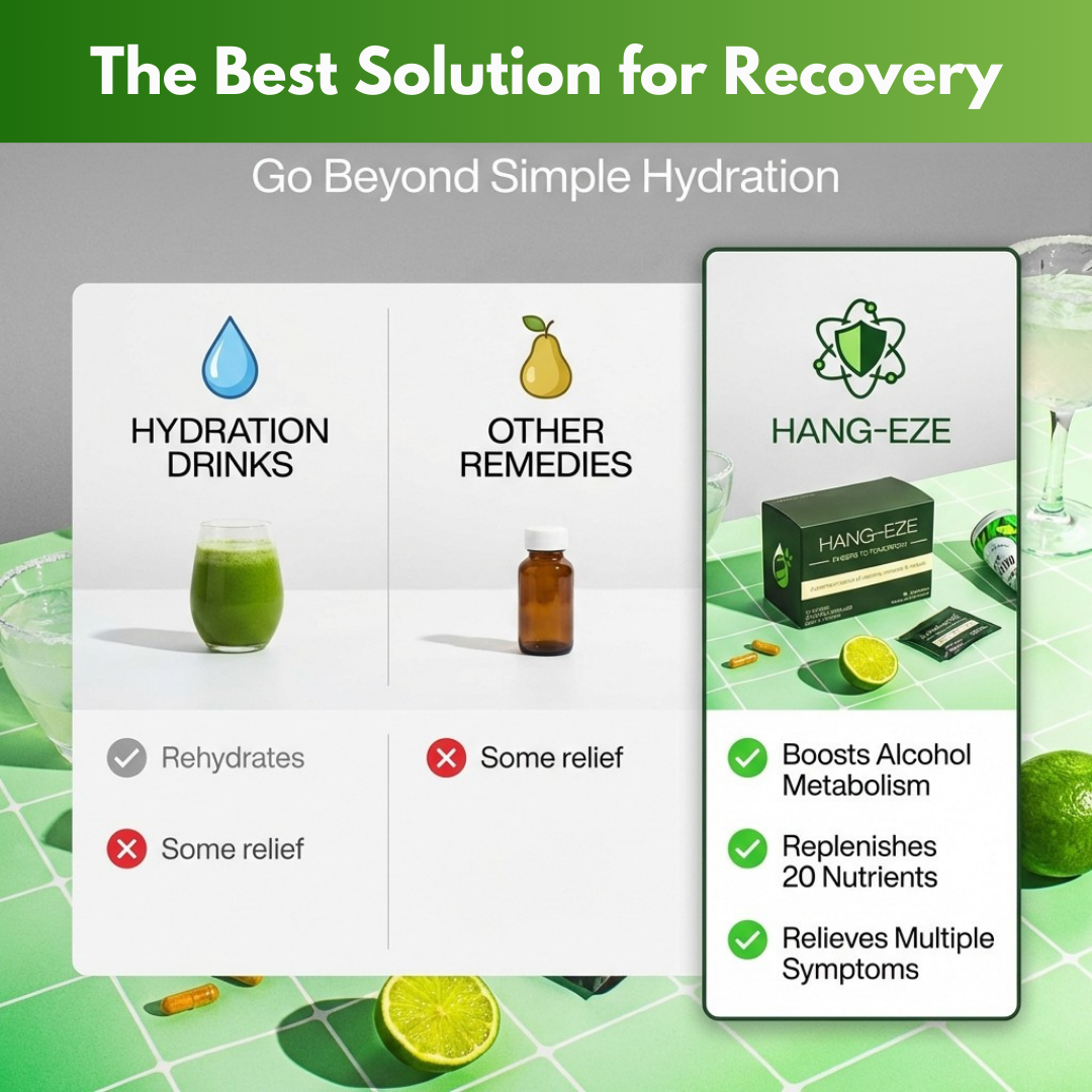 Advertisement for Hang-Eze with product display and benefits listed.