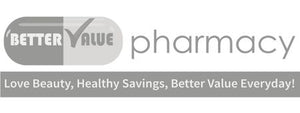 Better Value Pharmacy logo with tagline 'Love Beauty, Healthy Savings, Better Value Everyday!'